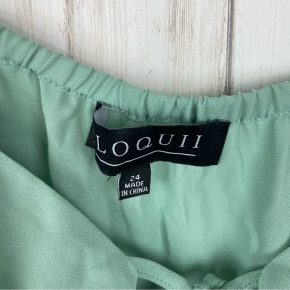 Eloquii NWT sea foam crop top blouse size 24 - Picture 3 of 7